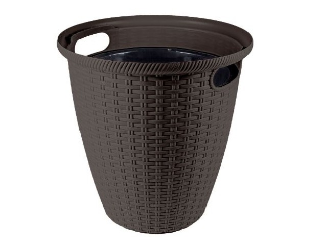 Кашпо напольное Rattan D 266мм/10 л с внутренним горшком 6 л Утренний туман 6215